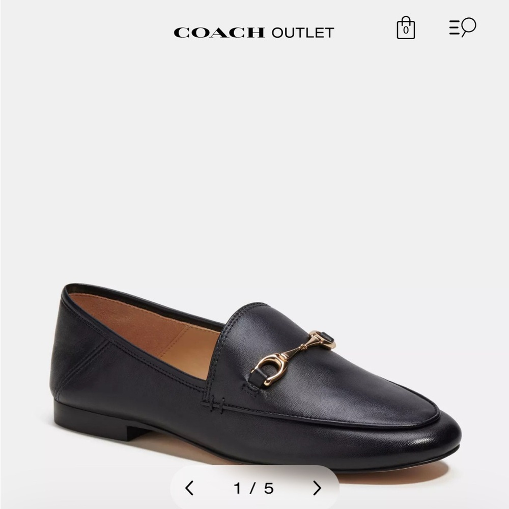 Haley - Coach Women's Black Leather Loafers